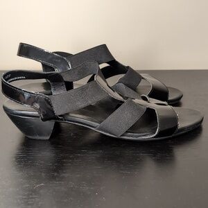 Munro American Black Minimalist Sandals Size women's 9.5